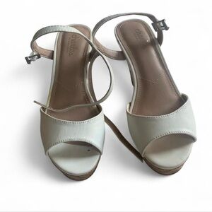 💕 Charles David Lambert white y2k platform shoes wedge cork soles size 7